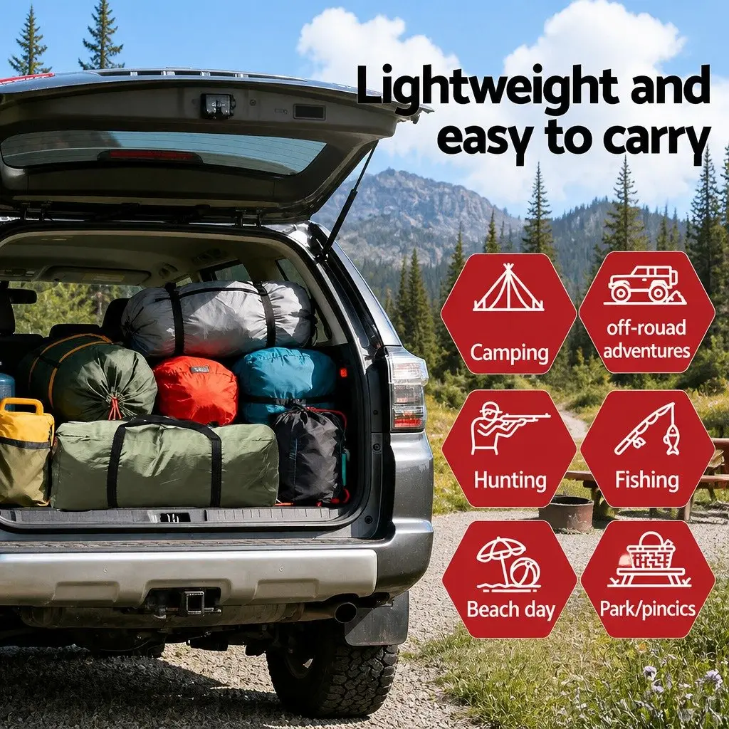 Car Camping Tent Rear Hatchback SUV Canopy Portable Family Outdoor Green Shelter