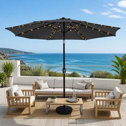 Perfect for Patios: 2.9m Charcoal Umbrella