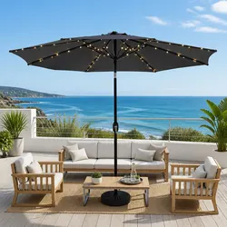 Perfect for Patios: 2.9m Charcoal Umbrella
