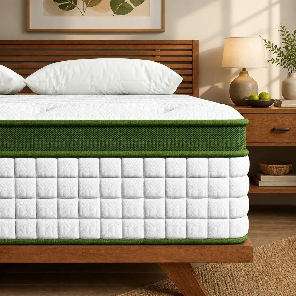 Single Mattress Gel Memory Foam Hybrid 30cm Pocket Spring Medium Firm White
