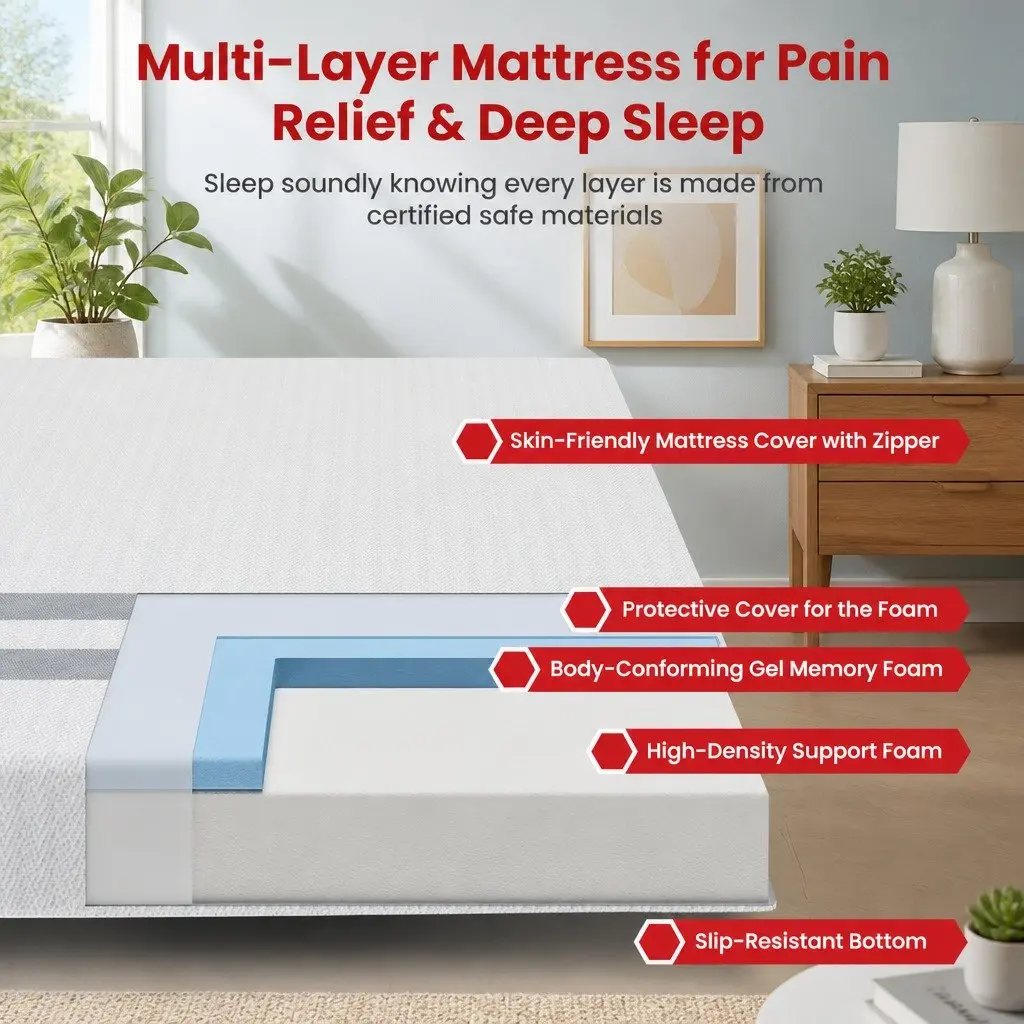 King Size Memory Foam Mattress 20cm for Home Use