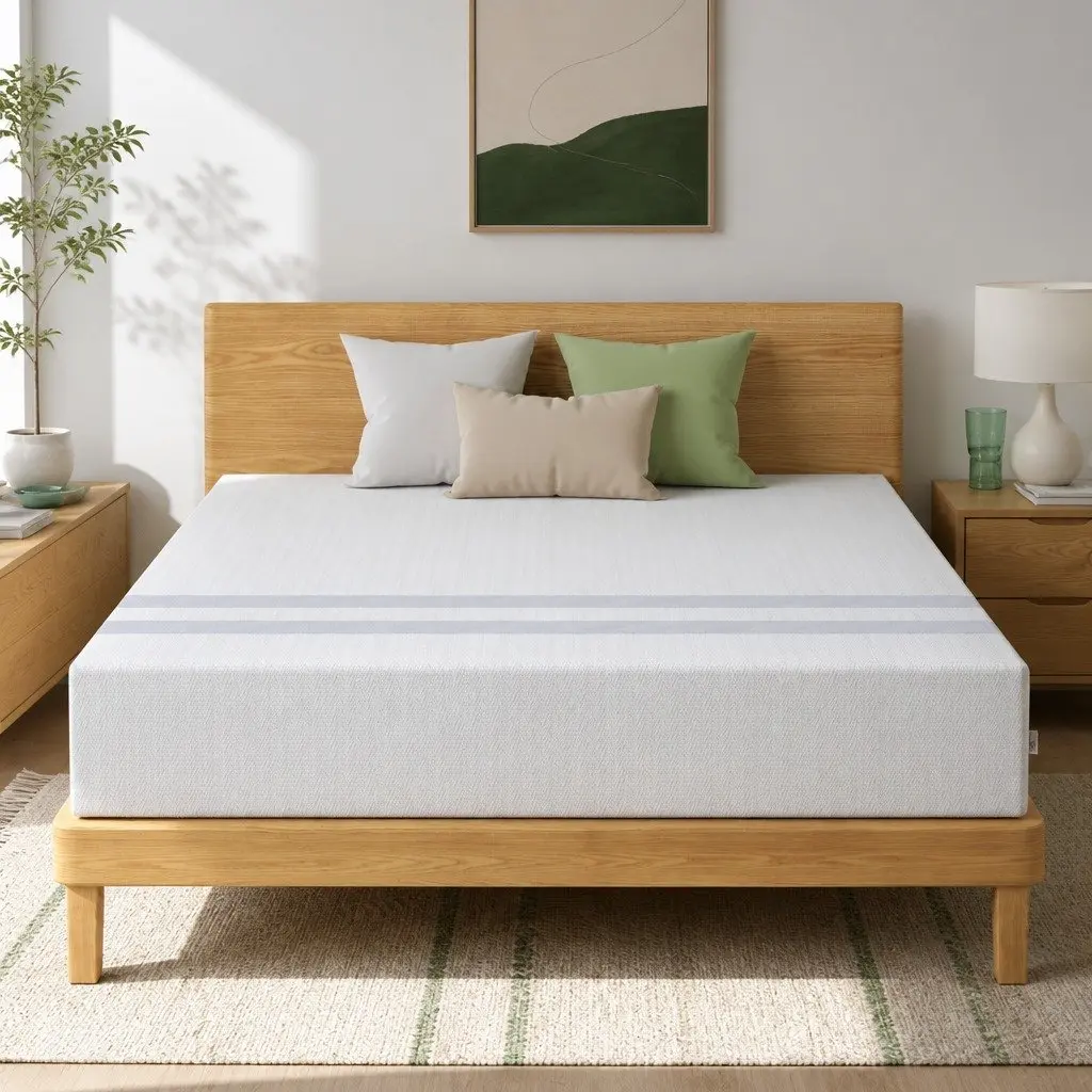 Double Memory Foam Mattress 25cm Reversible Medium Firm White
