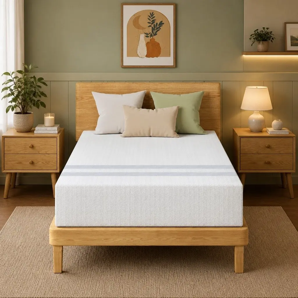 Single Memory Foam Mattress 25cm Gel-Infused Medium Firmness White