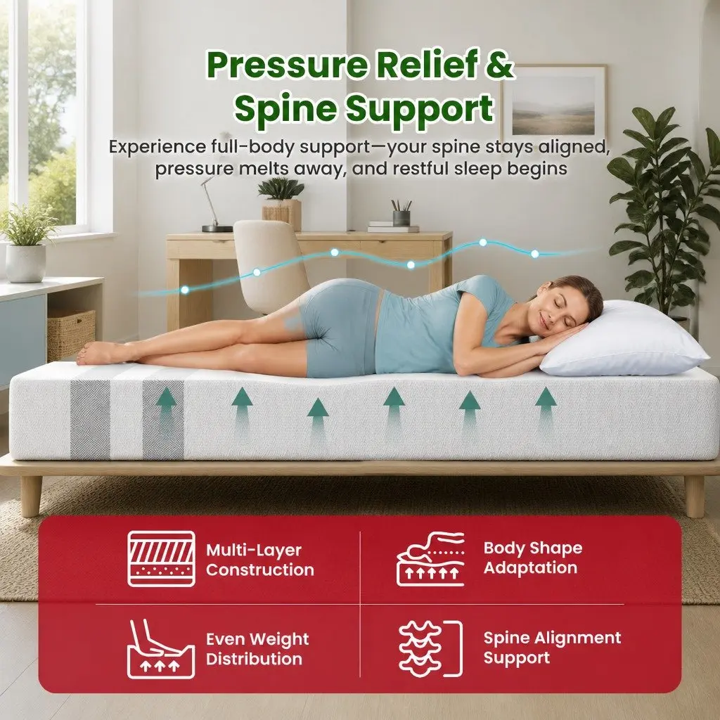 Single Memory Foam Mattress 25cm Gel-Infused Medium Firmness White