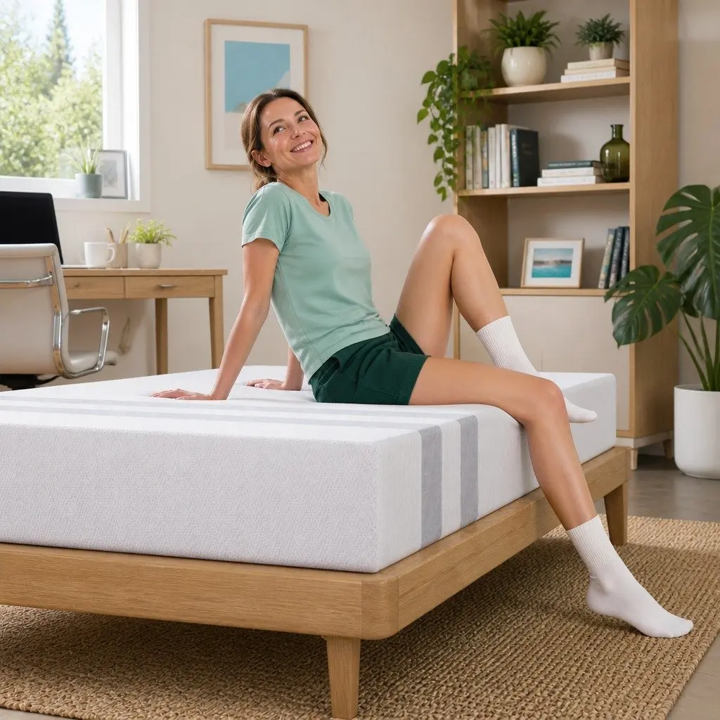 Single Memory Foam Mattress 25cm Gel-Infused Medium Firmness White