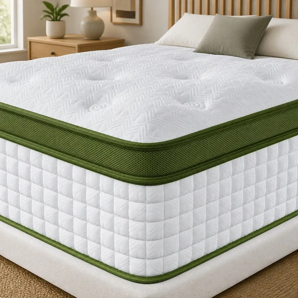King Size Latex Hybrid Mattress 34cm Medium Firm 5 Zone Pocket Spring Bed