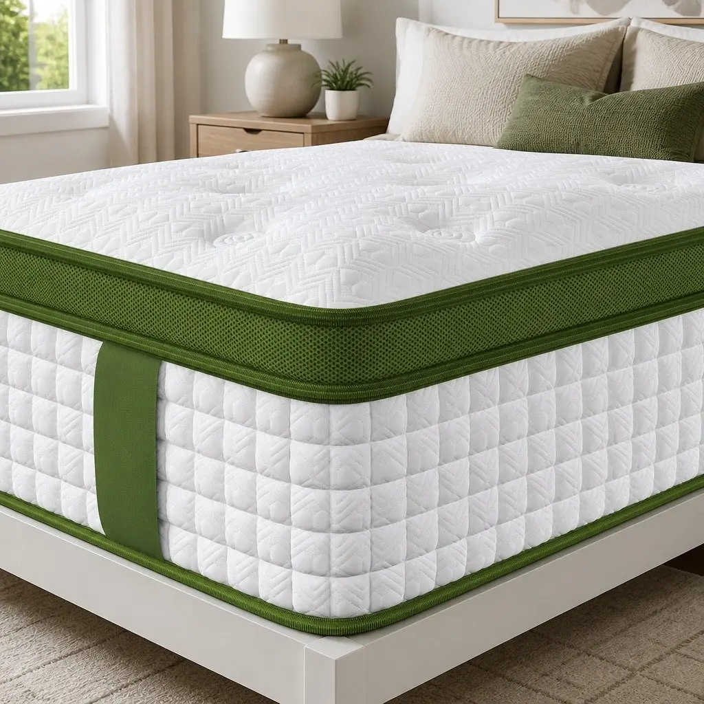 Single Latex Hybrid Mattress 34cm Medium Firm 5 Zone Pocket Spring Pressure