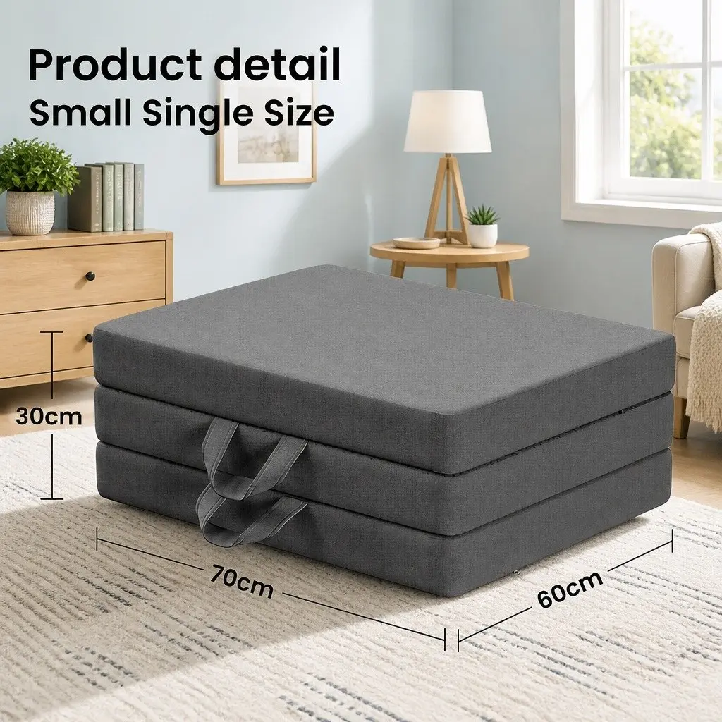 Single Folding Mattress 180x70cm Trifold Foam Bed Portable Travel Guest Room