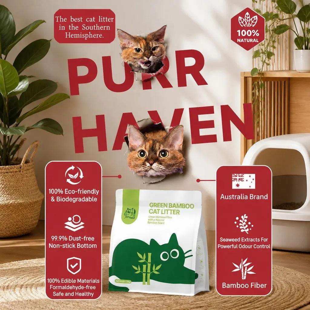 Cat Litter Clumping 30kg Natural Dust Free Green