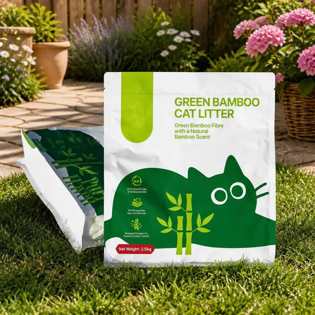 Bamboo Cat Litter Clumping Dust Free 7.5kg Beige