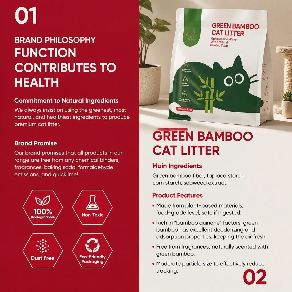 Cat Litter Tapioca Green 15kg Dust Free Natural Odour Control Clumping Formula 6 Pack