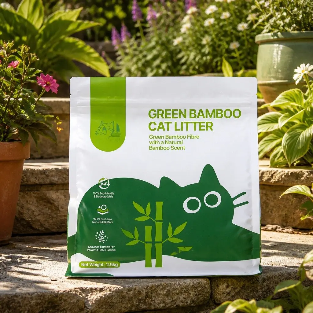 Cat Litter Tapioca Green 15kg Dust Free Natural Odour Control Clumping Formula 6 Pack