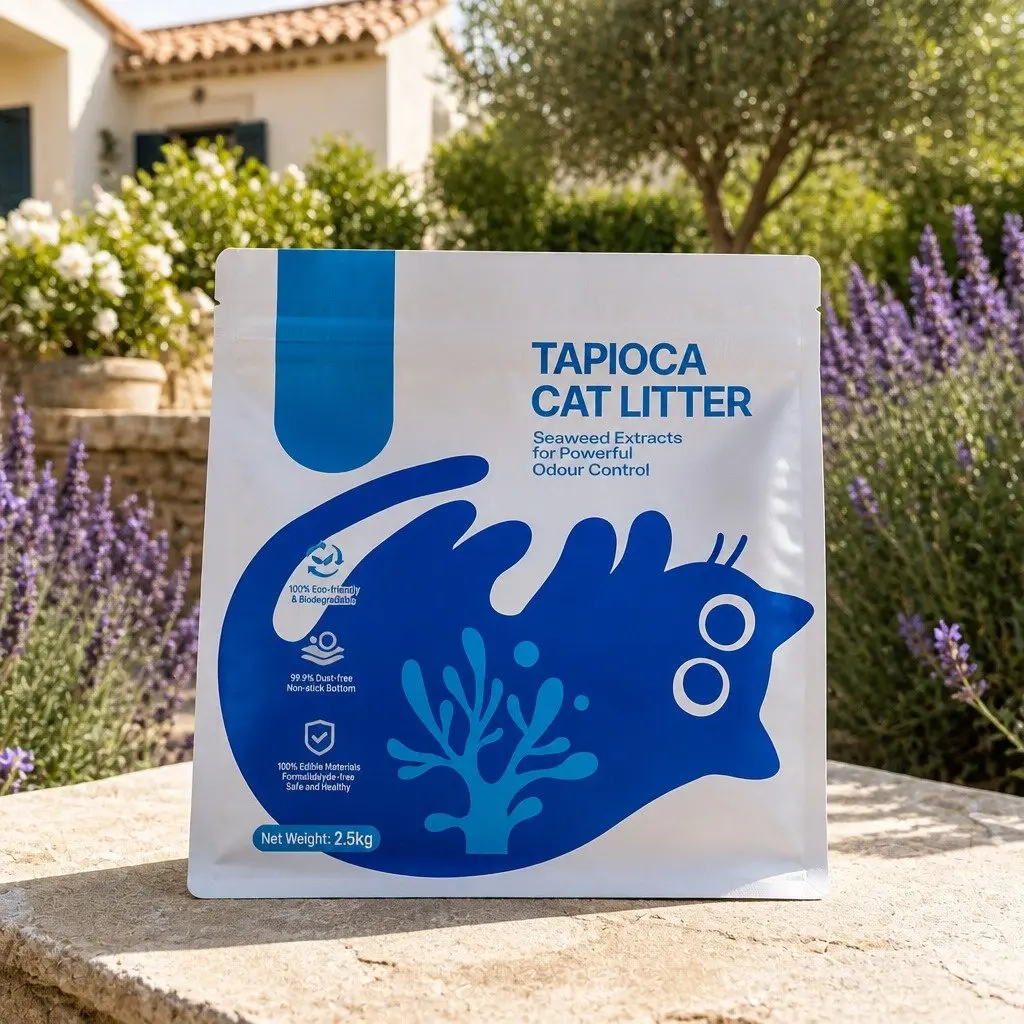Tapioca Cat Litter Plant-Based 30kg Blue Dust Free Odour Control
