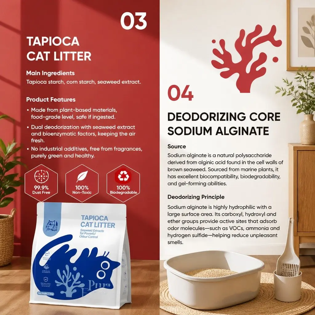 Cat Litter Tapioca Clumping 15kg Blue Dust Free Natural Biodegradable Odour Control