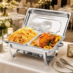 Versatile 9L Chafing Dish Set for Home and Catering
