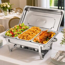Practical 3x3L Chafing Dish Set for Home and Events