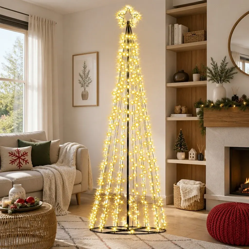 Christmas Tree 3.6M Solar LED Warm White Lights Outdoor Indoor Xmas Decoration