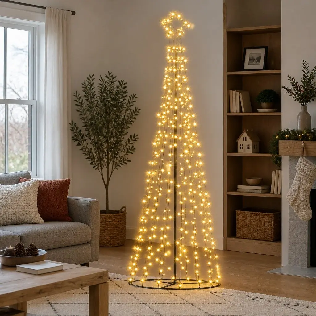 Christmas Tree 3.6M Solar LED Warm White Lights Outdoor Indoor Xmas Decoration
