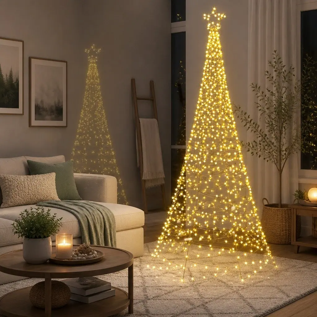Pre-lit Christmas Tree Solar Powered 3.6M Outdoor Decoration 800 LED Warm White