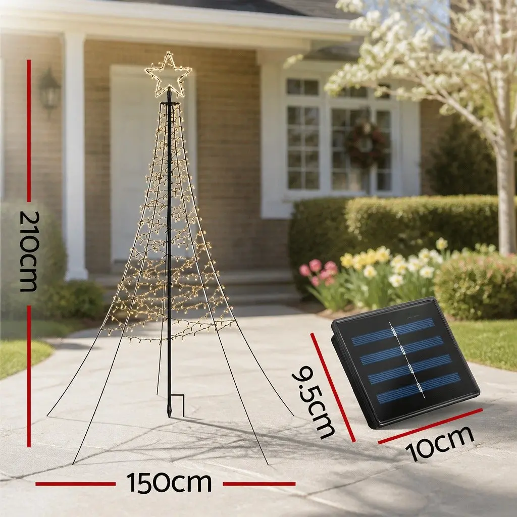 2.1m Solar Christmas Tree for Indoor and Outdoor Use