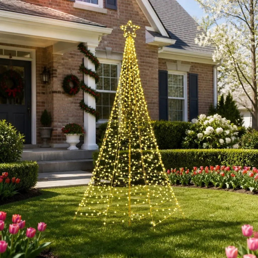 2.1m Solar Christmas Tree for Indoor and Outdoor Use
