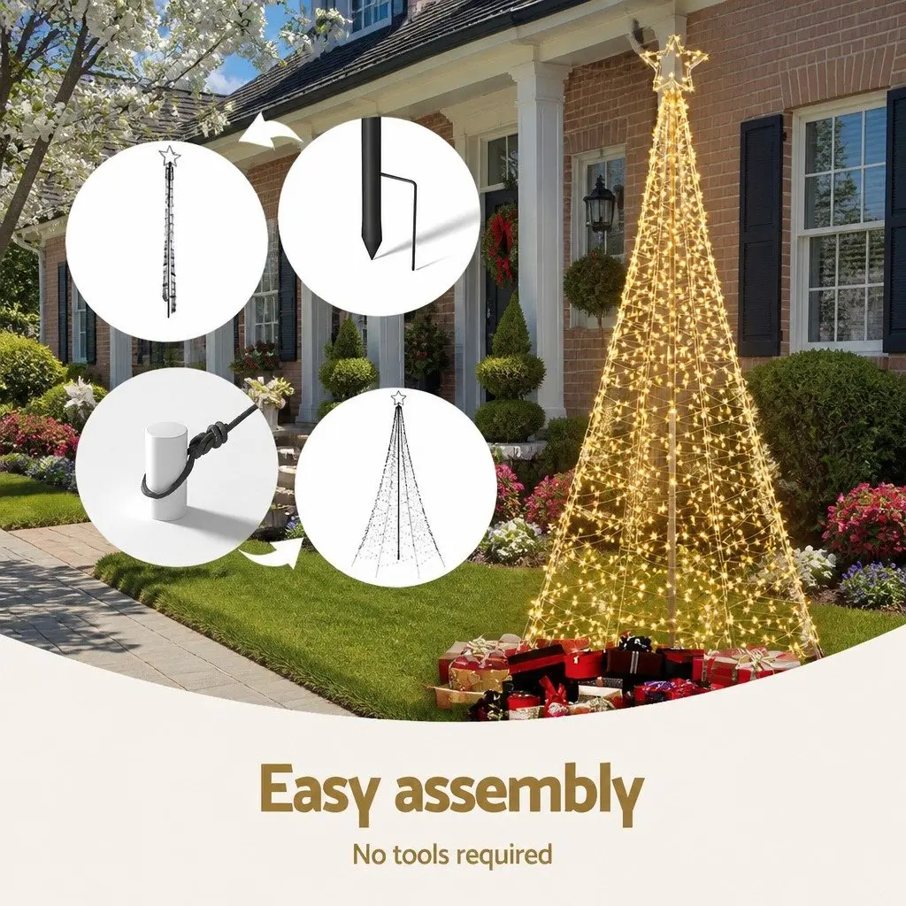 2.1m Solar Christmas Tree for Indoor and Outdoor Use