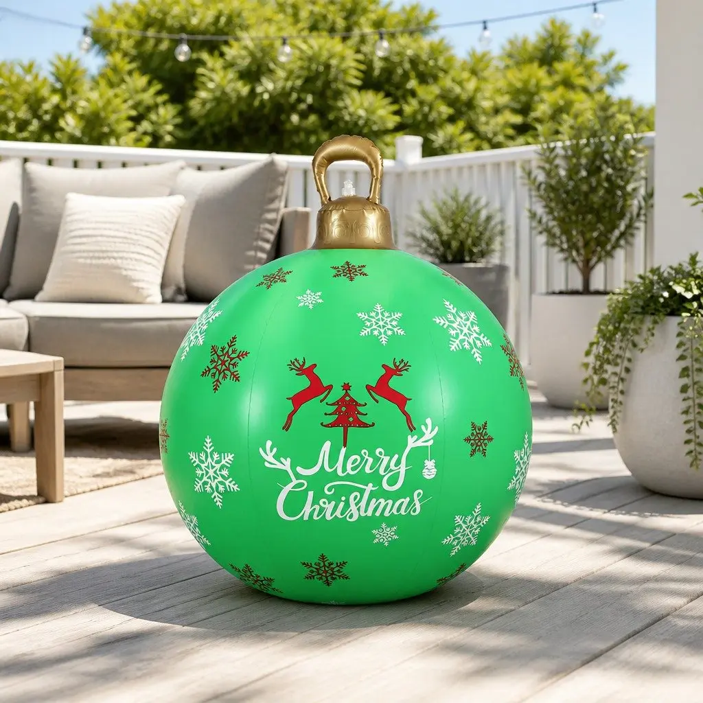 60cm Christmas Inflatable Bauble for Holiday Use