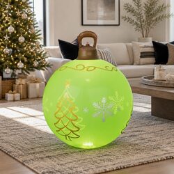Christmas Inflatable Ball 60cm LED Illuminated Outdoor Xmas Decoration Green