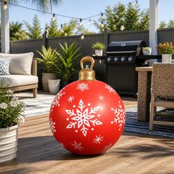 Practical 60cm Inflatable Bauble for Home Holiday Decor