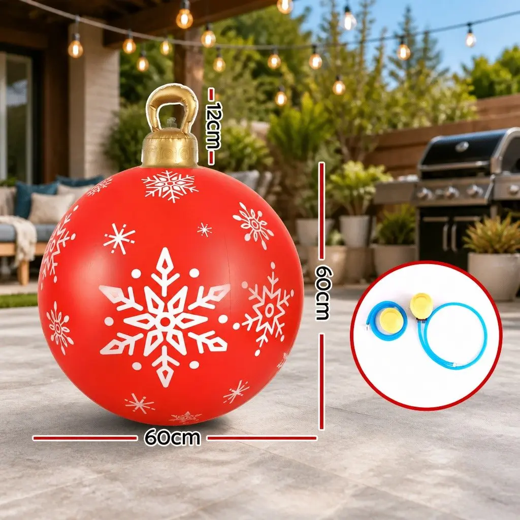 Inflatable Christmas Bauble 60cm Polyester Water-Repellent Indoor Outdoor Decoration