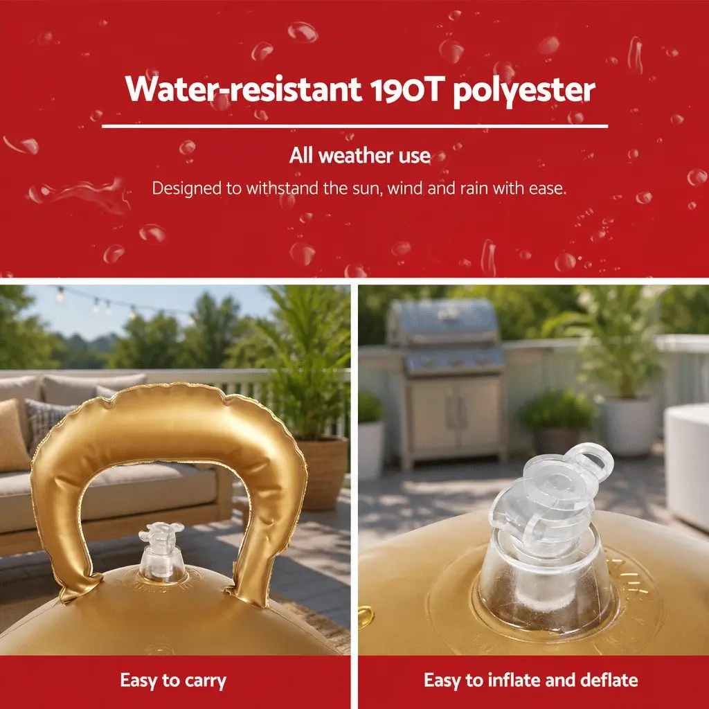 Inflatable Christmas Bauble 60cm Polyester Water-Repellent Indoor Outdoor Decoration