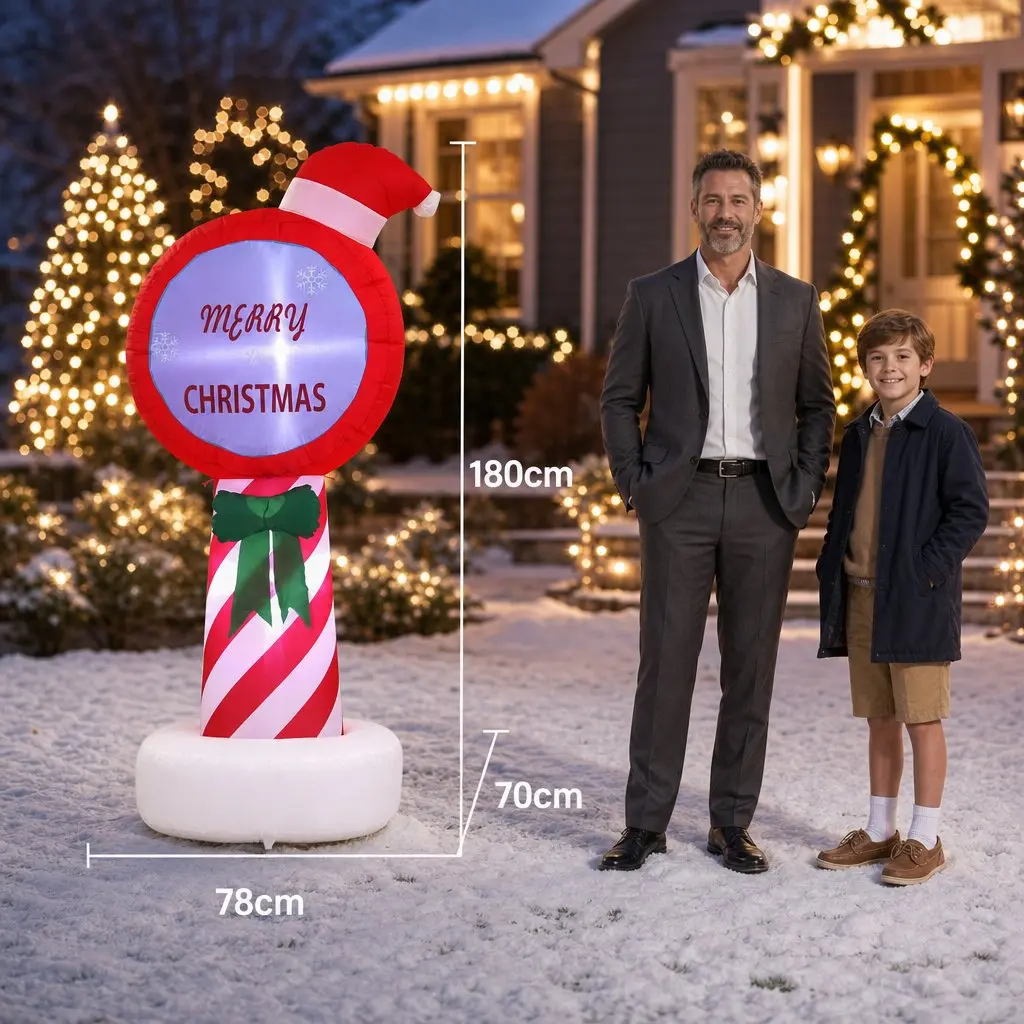 Christmas Inflatable Pole for Holiday Displays
