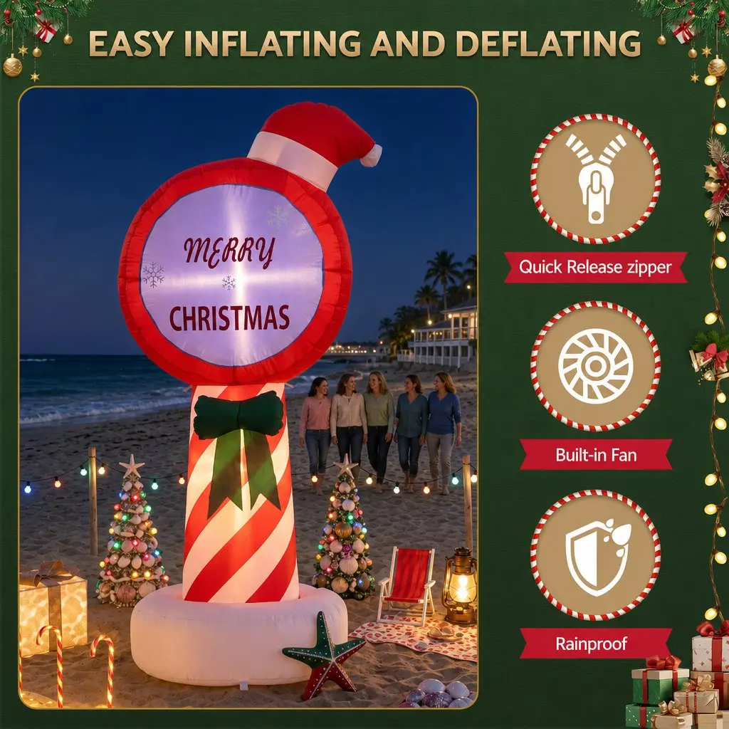 Christmas Inflatable Pole for Holiday Displays