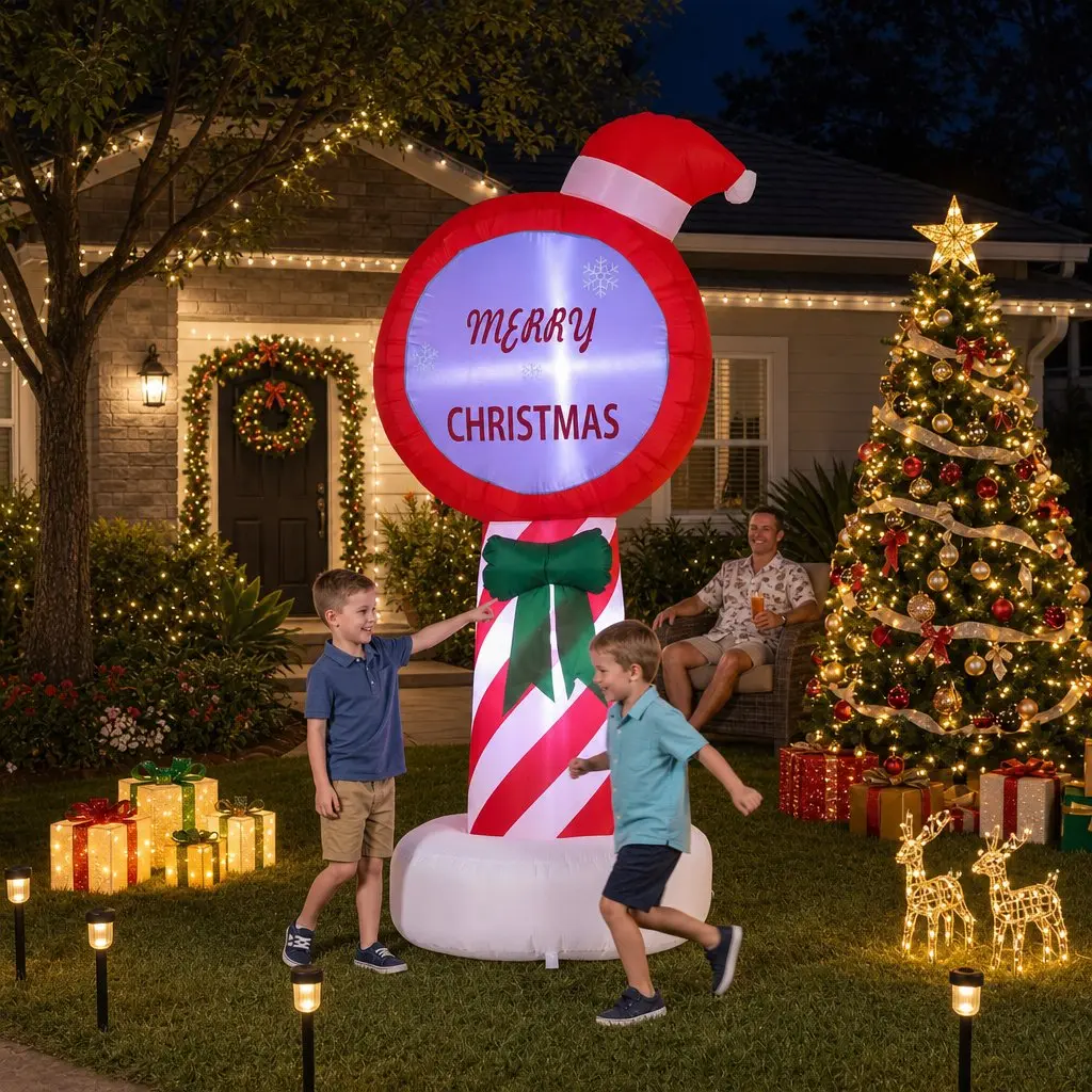 Christmas Inflatable Pole for Holiday Displays