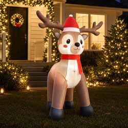Practical Inflatable Reindeer for Holiday Decorations