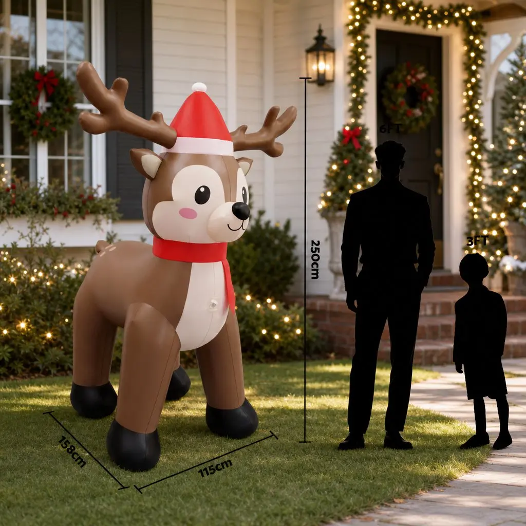 Inflatable Reindeer for Holiday Decorations