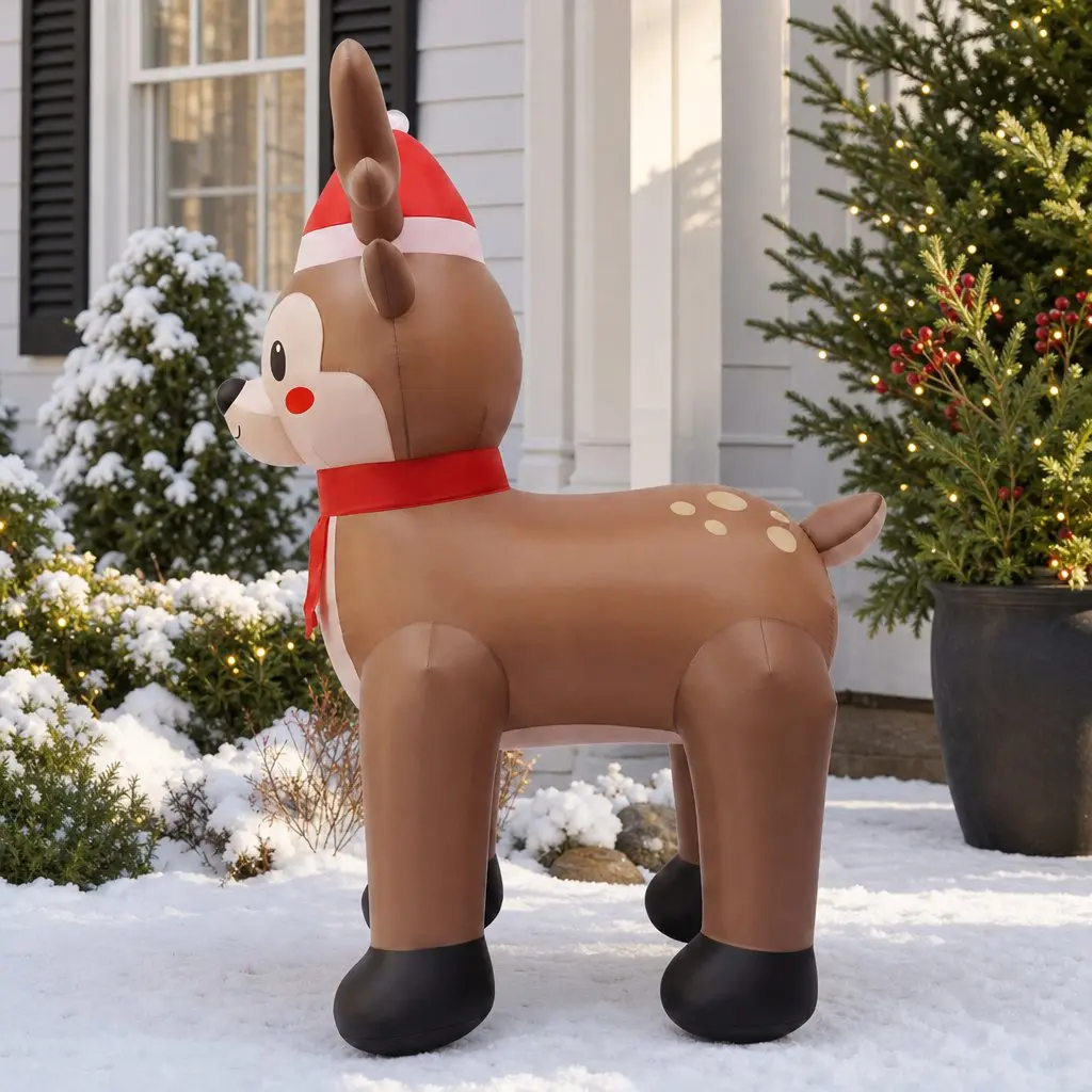 Inflatable Reindeer for Holiday Decorations