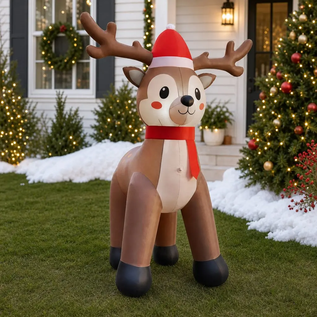 Inflatable Reindeer for Holiday Decorations