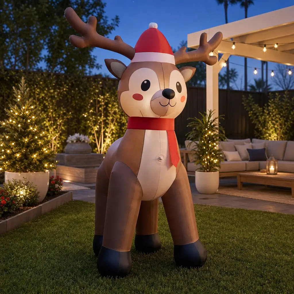 Inflatable Reindeer for Holiday Decorations