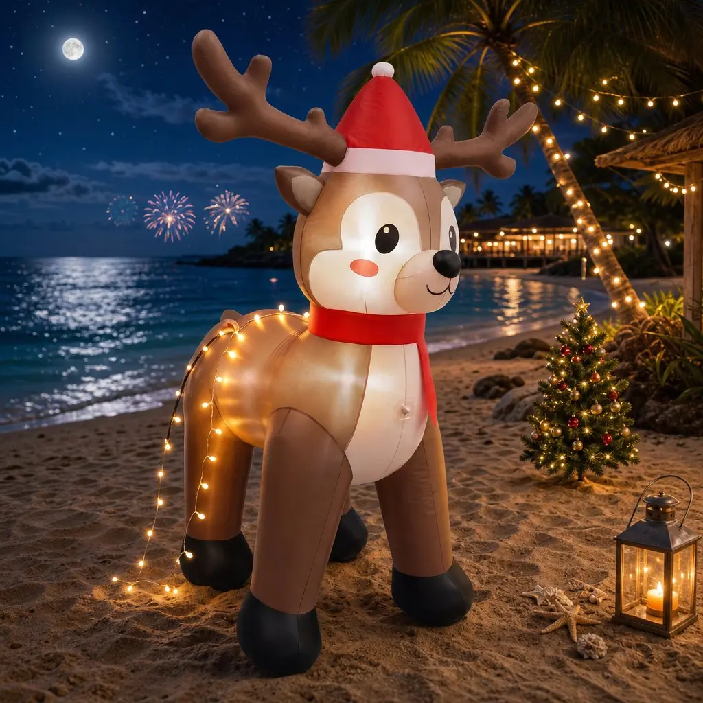 Inflatable Reindeer for Holiday Decorations