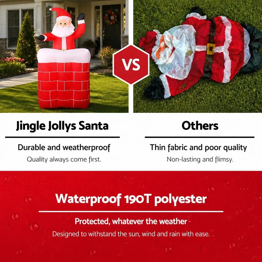 Christmas Inflatable Decoration LED Illuminated 1.8M Multicoloured