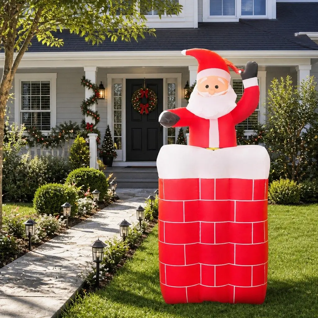 Christmas Inflatable Decoration LED Illuminated 1.8M Multicoloured
