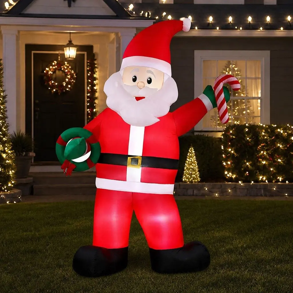 Outdoor 3.8m Inflatable Santa with Quick Inflation Blower