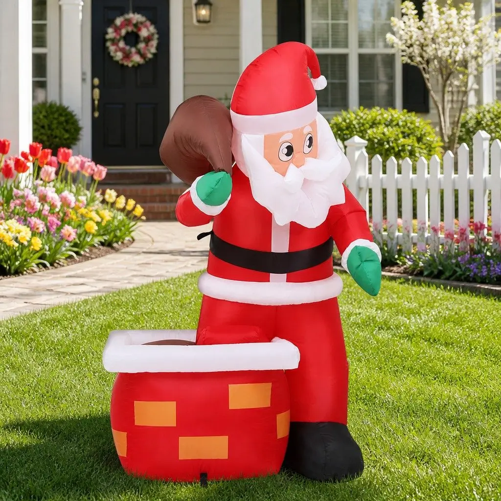 Christmas Inflatable Decoration LED Multicolour 80 x 58 x 120cm Indoor Outdoor