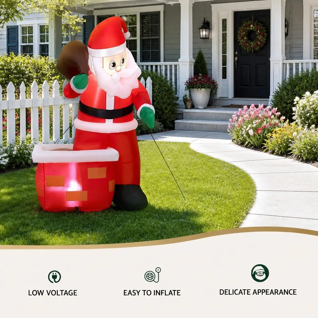 Christmas Inflatable Decoration LED Multicolour 80 x 58 x 120cm Indoor Outdoor