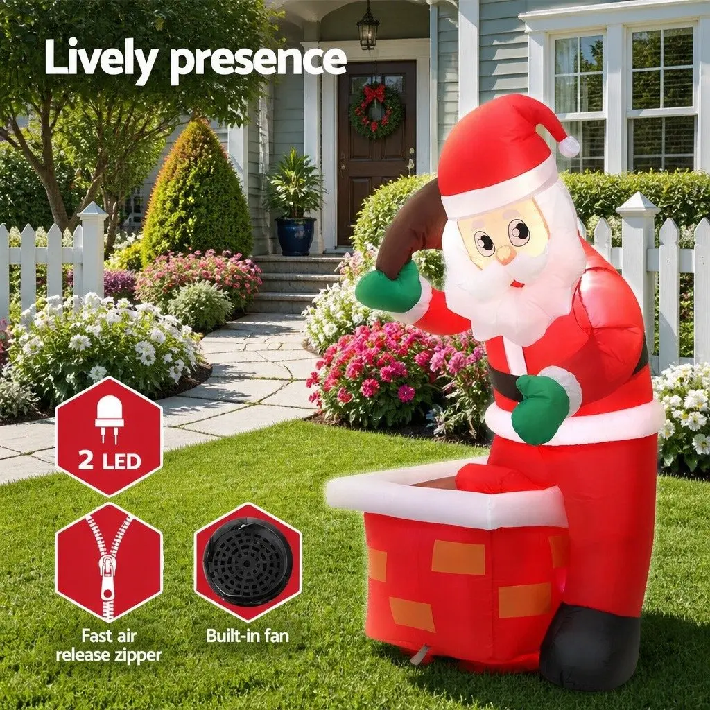 Christmas Inflatable Decoration LED Multicolour 80 x 58 x 120cm Indoor Outdoor