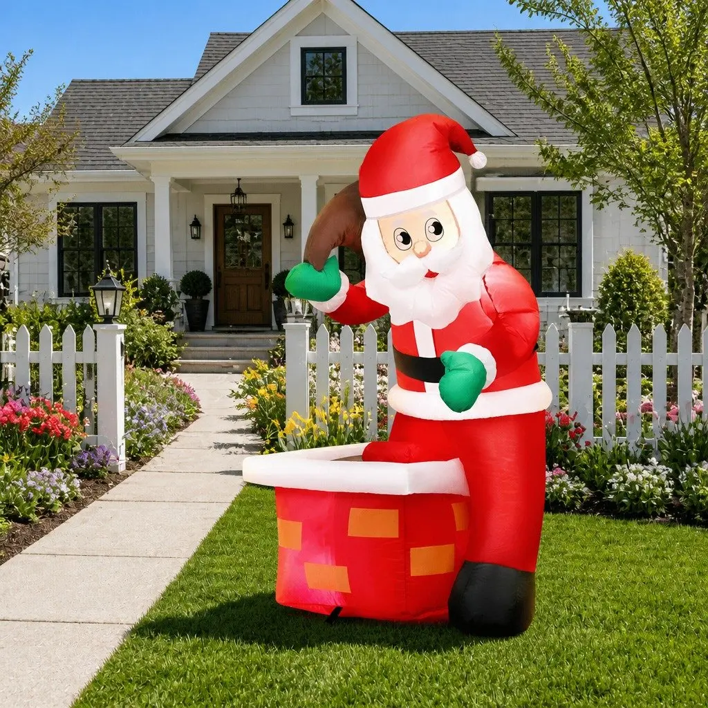 Christmas Inflatable Decoration LED Multicolour 80 x 58 x 120cm Indoor Outdoor