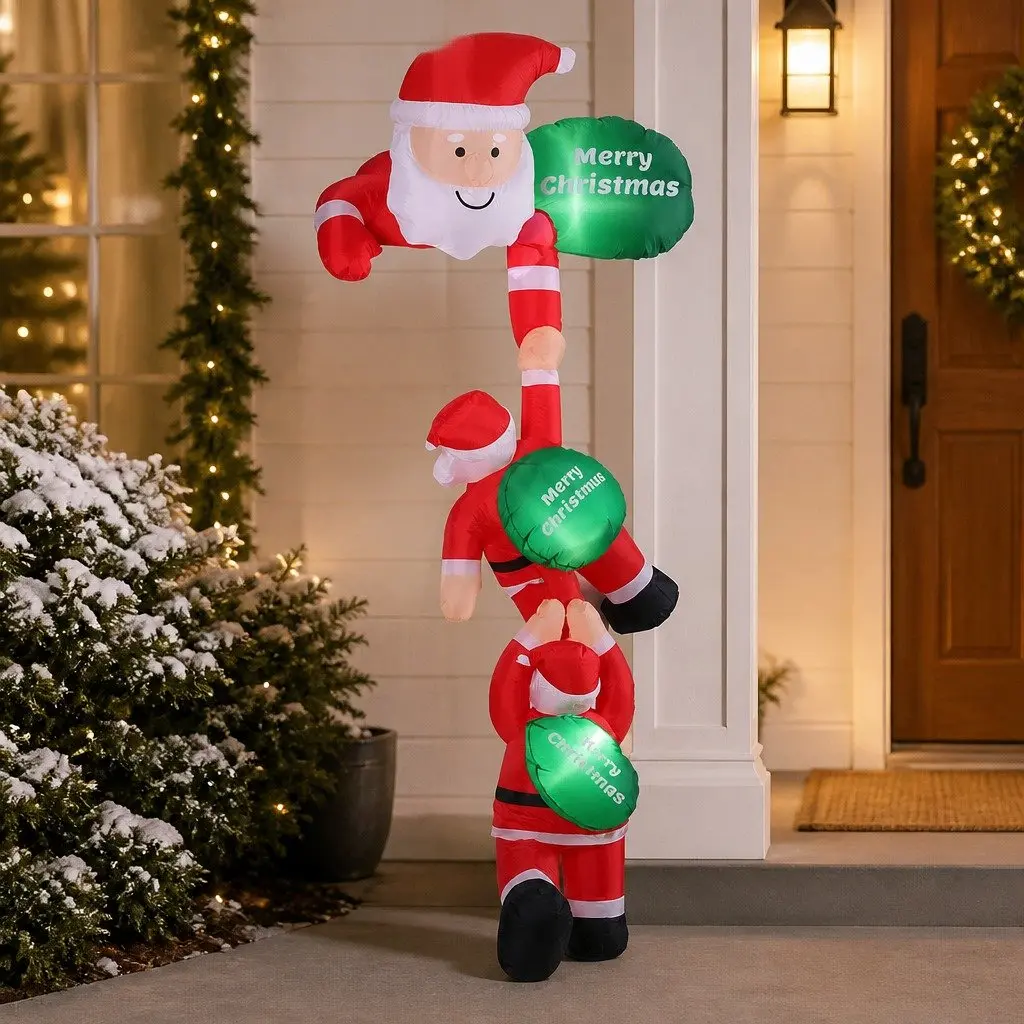 2.5M Climbing Santa for Holiday Decor