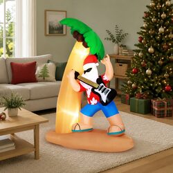 Practical Inflatable Santa Guitar 2.1M for Any Setting