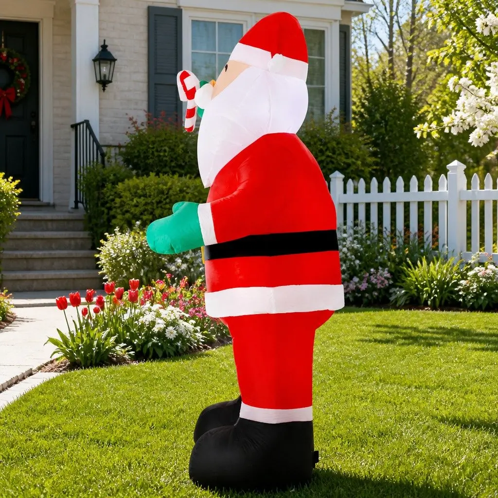Christmas Inflatable Decoration 3M Red White LED Polyester Indoor Outdoor